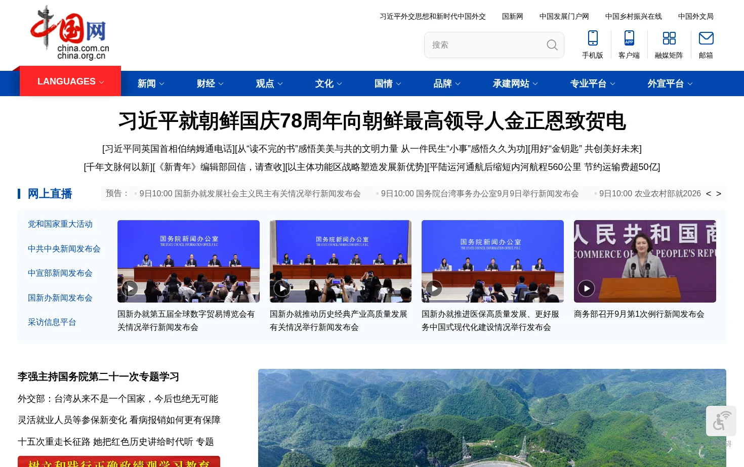 中国网 页面快照